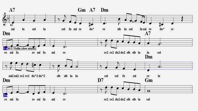 LA CUMPARSiTA--Dm--(Play Along)--:Guitar,Keyboard,Accordeon,Violin,Flute,Melodica,Ukulele,Recorder. смотреть онлайн