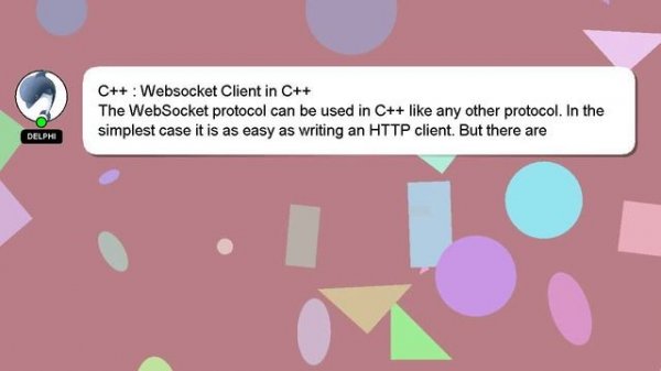 C++ : Websocket Client in C++