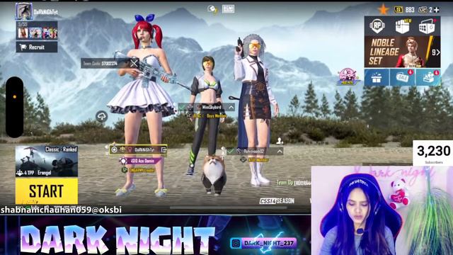 BGMI LIVE II WITH DARK NIGHT GAMING II #bgmi #girlgamer #subscribe смотреть онлайн