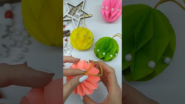 DIY Елочная игрушка из бумаги Поделка на Новый Год | Christmas Tree Toy смотреть онлайн