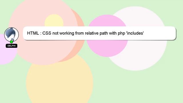 HTML : CSS not working from relative path with php 'includes' смотреть онлайн