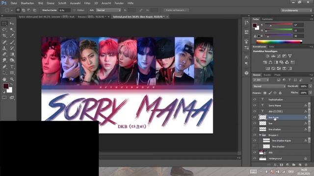 how to make a kpop color coded lyrics video with photoshop | tutorial смотреть онлайн