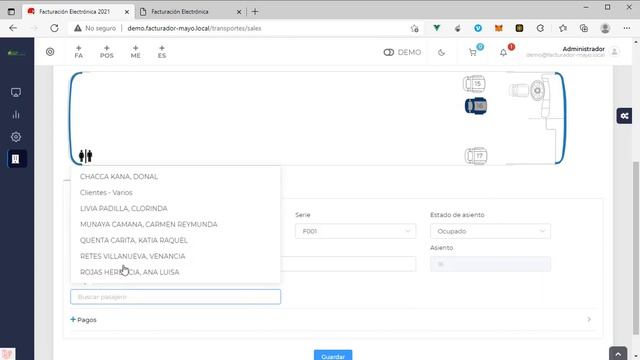 Sistema de transporte interprovincial Laravel - Vue. 2022 - Aqpfact - módulo transporte смотреть онлайн