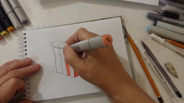 Скетчинг маркерами. Рисуем упаковку. смотреть онлайн