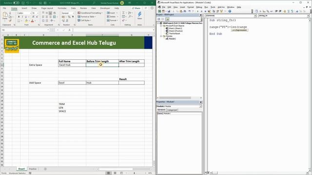 #Exceltelugu #ExcelVBA What are Excel VBA string functions and How to use with examples|5.0 смотреть онлайн
