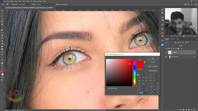 Quickly change Eye iris Color in Adobe Photoshop смотреть онлайн