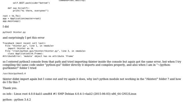 Does file directory/folder your code is in matter when using python3 modules ? I had an Issue смотреть онлайн