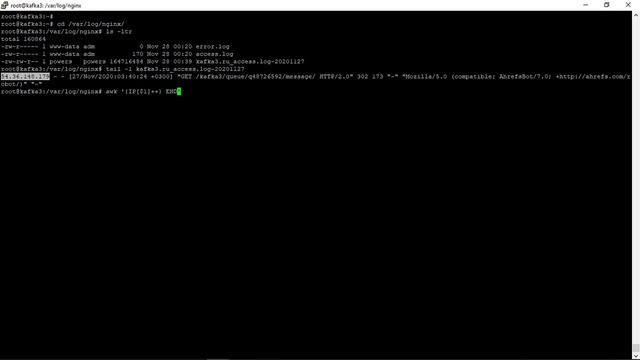 Show most active IP-addresses from Nginx access log смотреть онлайн