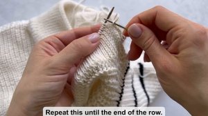 Close the loops in the factory way. Закрытие резинки 1 на 1 и полой резинки фабричным способом.