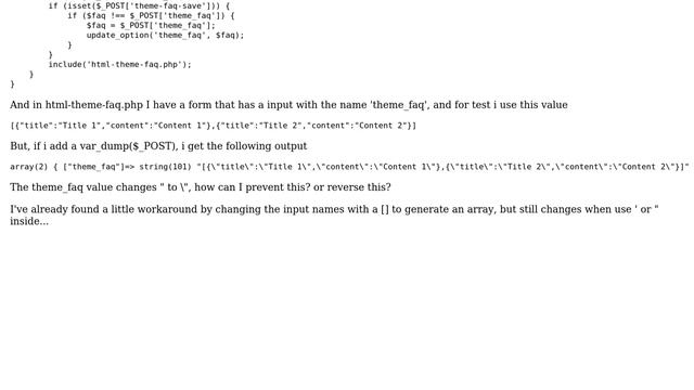 Wordpress: Admin page changes the $_POST data смотреть онлайн