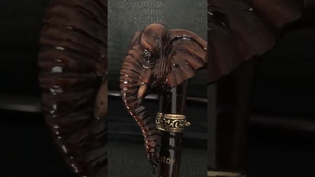 Трость опорная с головой Слона на заказ. Обзор. Ручная работа мануфактуры Vostrotini. смотреть онлайн