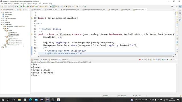 Application Java de gestion des étudiants basée sur l'API RMI (Remote Method Invocation) смотреть онлайн