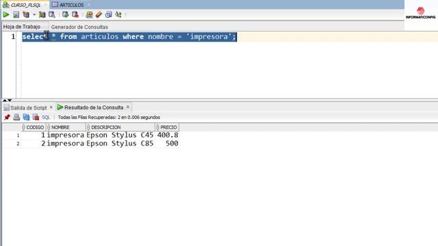 Curso de Oracle SQL en español desde cero | cláusula WHERE, video(7) смотреть онлайн