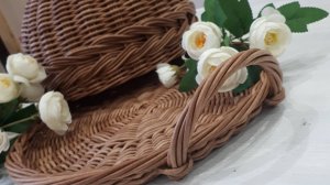 Хлебница. Часть 2. Плетем поднос, ручки.