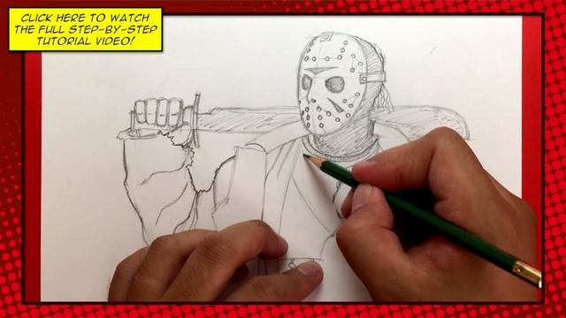Lesson Preview: How to Draw JASON VOORHEES (Friday the 13th) | Happy Halloween! смотреть онлайн