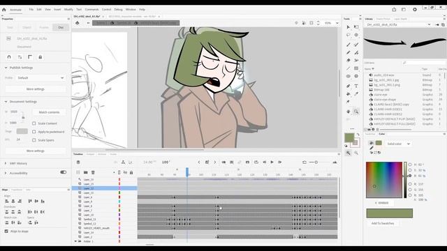 Time-lapse Animation Process (Adobe Animate, Dark Harvest Episode 2) смотреть онлайн