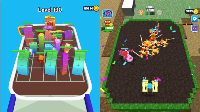 Merge Number Cube: Fam Run VS Merge Monster: Craft Runner