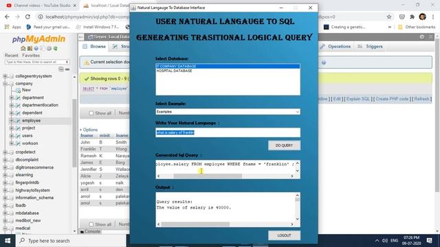 NATURAL LANGUAGE BASED SQL QUERY PROCESSING IN DATA MINING[JAVA PROJECT] смотреть онлайн