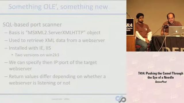 DEF CON 16 - SensePost: Pushing the Camel through the eye of a needle смотреть онлайн