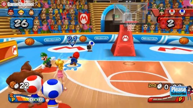 Mario Sports Mix - Mario And Friends Basketball Games - Videos Games - Nintendo Wii Edition смотреть онлайн