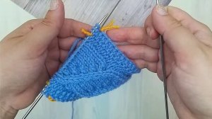 Носки- следки на двух спицах БЕЗ ШВА. Носки с пяткой бумеранг.