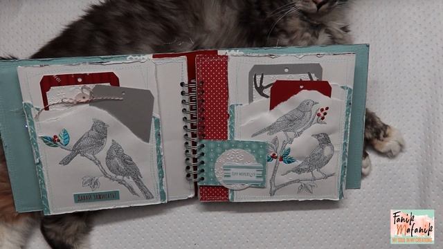 Новогодние работы со скрапати. Альбом и клюшон. Скрапбукинг смотреть онлайн