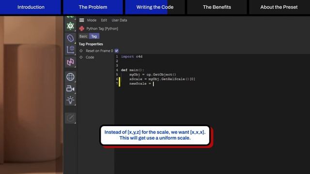Uniform Scale using Python Tag [C4D Tutorial] смотреть онлайн