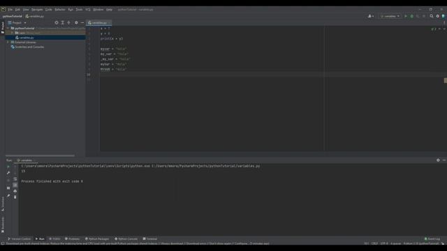 Python tutorial que son las variables usando PyCharm IDE capitulo #1 смотреть онлайн