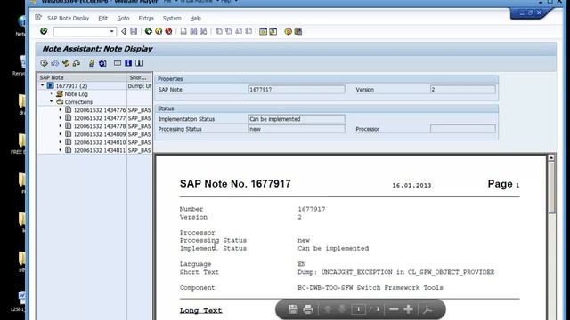 SAP:SNOTE upload notes смотреть онлайн