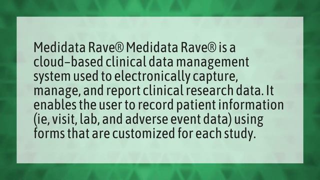 What is Medidata Rave? смотреть онлайн