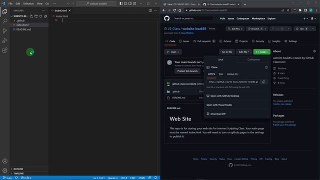 JS Using VS Code with Git and GitHub смотреть онлайн