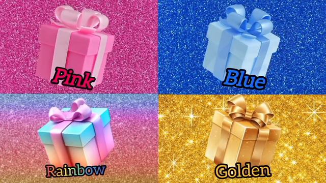 Choose Your Gift From 4 🎁😍| 🩷💙🌈👑 | 4 Gift Box Challenge|#4giftbox #pickonekickone #wouldyourather