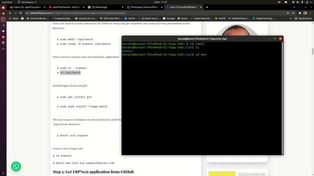 Accessing ERPNext/ Frappe Install Directory from the Terminal смотреть онлайн