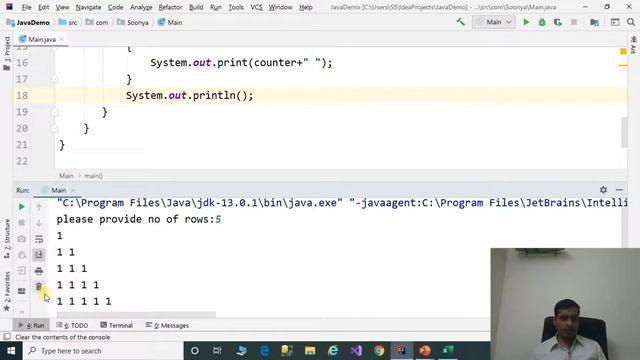Floyd's triangle with numbers in Java - Part 17 смотреть онлайн