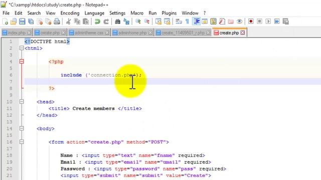 Creating form and passing data in database using Html , CSS and PHP - Web development смотреть онлайн