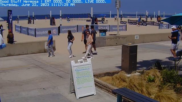 Hermosa Beach Good Stuff Strand Cam. Live Camera Stream from Southern California смотреть онлайн