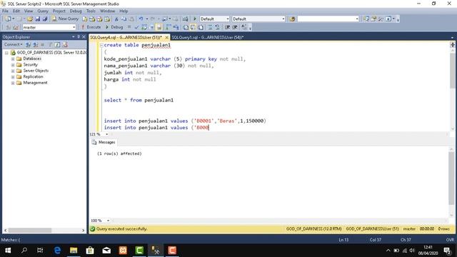 TABEL PENJUALAN DENGAN MS.SQL смотреть онлайн