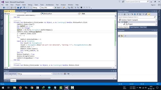 Visual Basic .NET | Receive Serial Data From Arduino