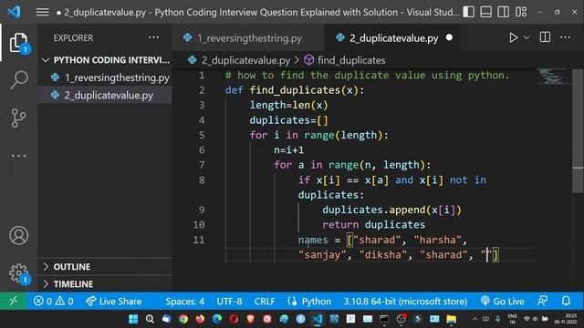Python Coding Interview Question Explained with Solution - Datacode with Sharad смотреть онлайн