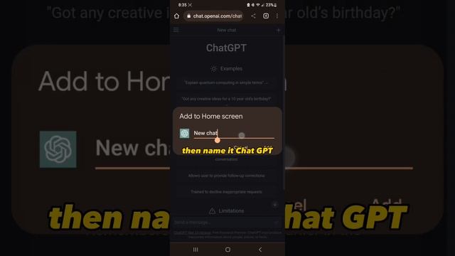 How to Add ChatGPT as an App to Your Home Screen | iPhone & Android смотреть онлайн