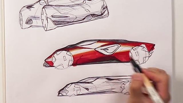 Car Design Sketch Tutorial 02 смотреть онлайн