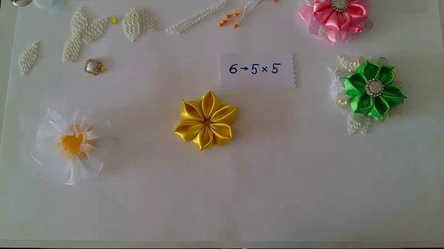 * DIY * ЦВЕТОК-БРОШЬ КАНЗАШИ, МК/ BROCHE FLOR KANZASHI смотреть онлайн