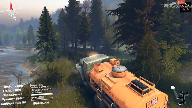 SpinTires 2015 прохождение карты "Холм" в хардкорном одиночном режиме на симуляторе #1 смотреть онлайн