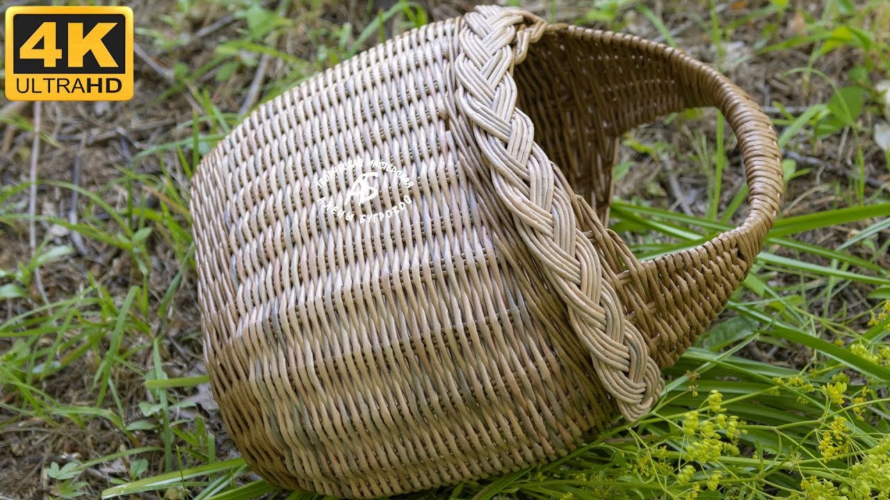 "Королевская" корзина с необычной ручкой и широкой загибкой Коса. смотреть онлайн