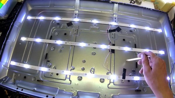 Замена светодиодной подсветки на универсальную. ЖК телевизор VEKTA LD-43SF6015BT