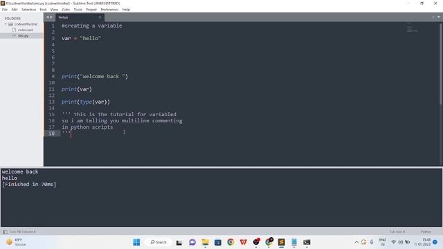 Python Basic Series in Hindi | Ep4 | Python Variables and Commenting смотреть онлайн