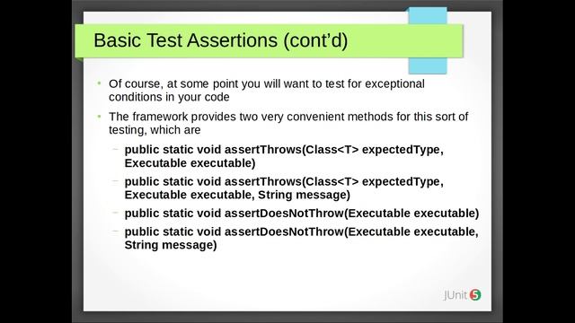 GRG-001 JUnit as a Habit: Lecture 1. Basic Assertions. смотреть онлайн