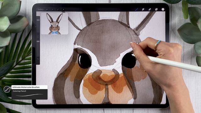 How To Draw: Cute Rabbit (Easter Bunny) • Procreate Tutorial смотреть онлайн
