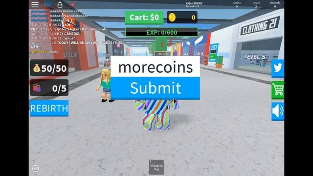 ROBLOX - Shopping Simulator! | 2 CODES! смотреть онлайн