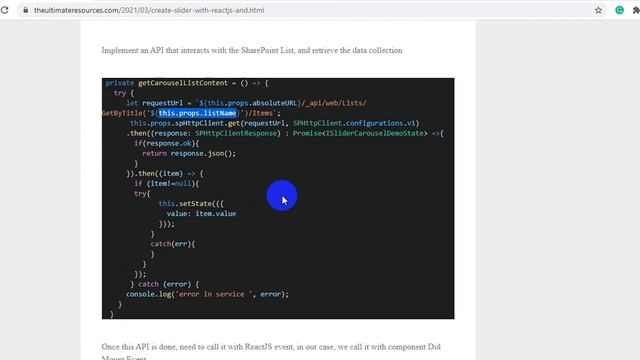 Step-by-step guide to create a carousel with ReactJS, Bootstrap and SharePoint List смотреть онлайн